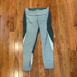 Outdoor Voices Blue and Dark Green Leggings
